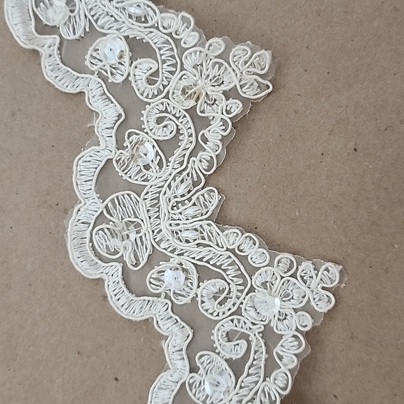 Vintage Other - Vintage Alecon French Lace with sequin trim 5 yards